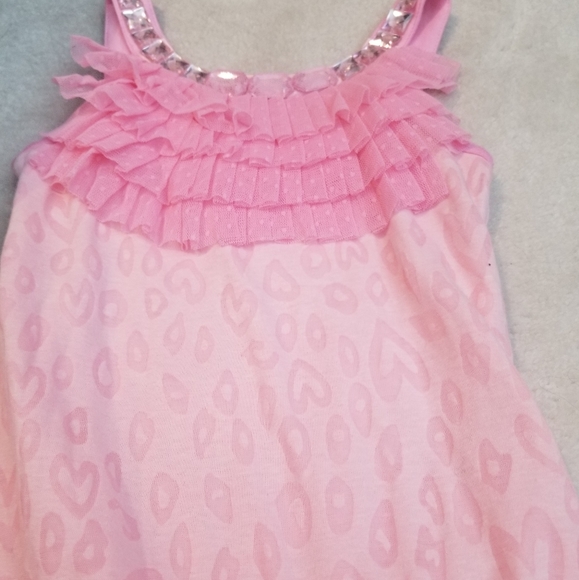 Girls tulle tank dress w rhinestones size 4T - Picture 3 of 4